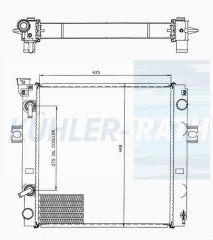 Wasserkhler passend fr Nissan