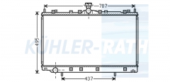 Wasserkhler passend fr Mitsubishi