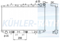 Wasserkhler passend fr Nissan