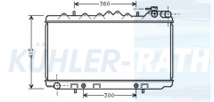 Wasserkhler passend fr Nissan