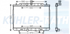 Wasserkhler passend fr Nissan