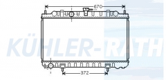 Wasserkhler passend fr Nissan