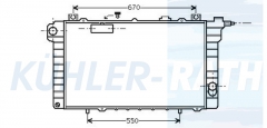 Wasserkhler passend fr Nissan