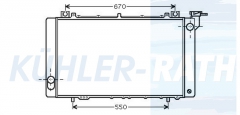 Wasserkhler passend fr Nissan