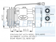 Kompressor passend fr Sanden/Renault/RVI (LKW)