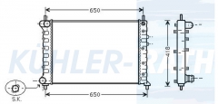 Wasserkhler passend fr Lancia