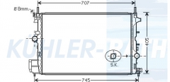 Wasserkhler passend fr Fiat