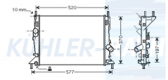 Wasserkhler passend fr Ford