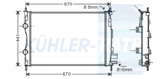 Wasserkhler passend fr Nissan