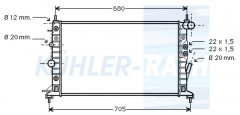 Wasserkhler passend fr Opel