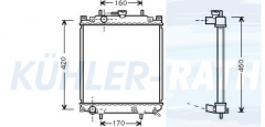 Wasserkhler passend fr Daihatsu