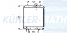 Wasserkhler passend fr Daihatsu