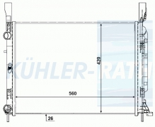 Wasserkhler passend fr Renault