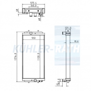 Wasserkhler passend fr Cummins/JCB