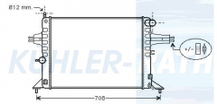 Wasserkhler passend fr Opel