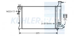 Wasserkhler passend fr Peugeot/Citron