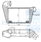 Ladeluftkhler passend fr VW