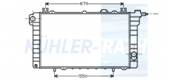 Wasserkhler passend fr Nissan