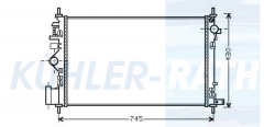 Wasserkhler passend fr Opel/Saab