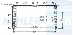 Wasserkhler passend fr Opel