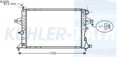 Wasserkhler passend fr Opel