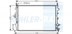 Wasserkhler passend fr Opel/Fiat