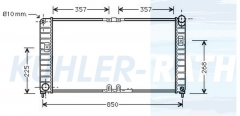 Wasserkhler passend fr Opel