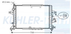 Wasserkhler passend fr Opel