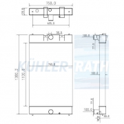 Wasserkhler passend fr Caterpillar/Perkins/Wilson