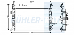 Wasserkhler passend fr Opel