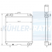 Wasserkhler passend fr Kubota/Komatsu