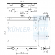 Wasserkhler passend fr Case/Caterpillar/LS Mtron/Mitsubishi/New Holland